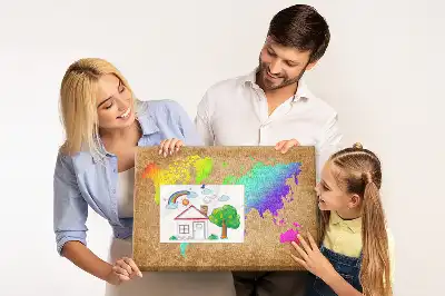 Tableau d’affichage en liège Contour continental de la terre