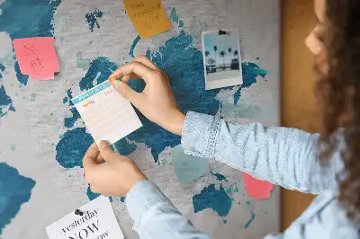 Tableau en liège déco Carte du globe grand format