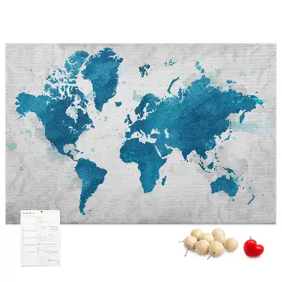 Tableau en liège déco Carte du globe grand format