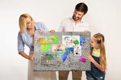 Tableau de liège Carte du monde universelle