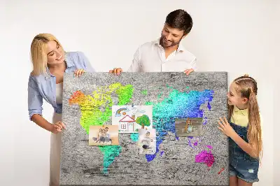 Tableau de liège Carte du monde universelle