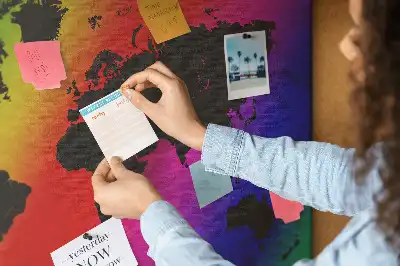 Tableau d’affichage en liège Carte du monde pour le bureau