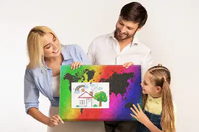 Tableau d’affichage en liège Carte du monde pour le bureau