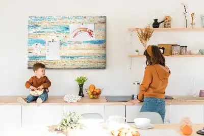 Tableau d’affichage en liège Bois rayé