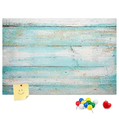 Tableau en liège déco Planches bleues