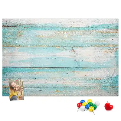 Tableau en liège déco Planches bleues
