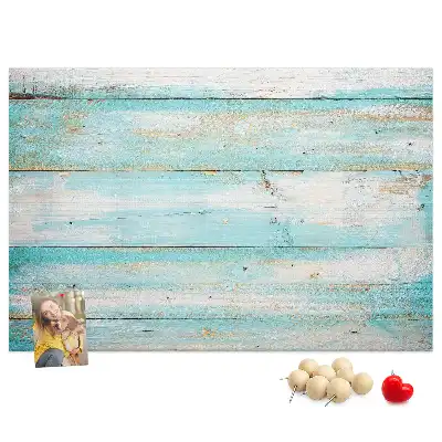 Tableau en liège déco Planches bleues