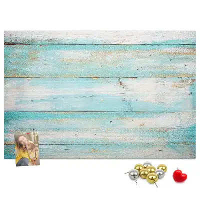 Tableau en liège déco Planches bleues