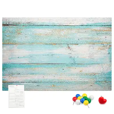 Tableau en liège déco Planches bleues