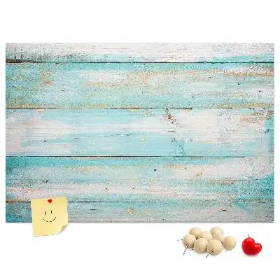 Tableau en liège déco Planches bleues