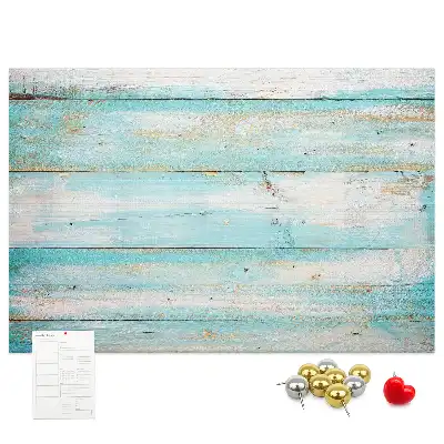 Tableau en liège déco Planches bleues