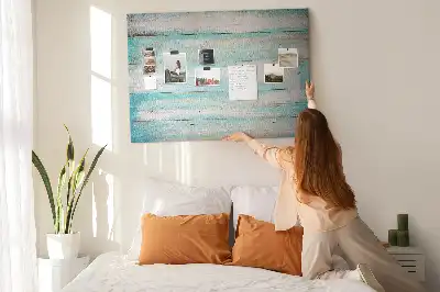 Tableau en liège déco Planches bleues