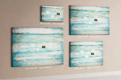 Tableau en liège déco Planches bleues