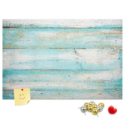 Tableau en liège déco Planches bleues