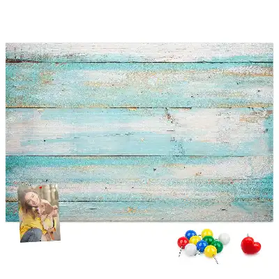 Tableau en liège déco Planches bleues