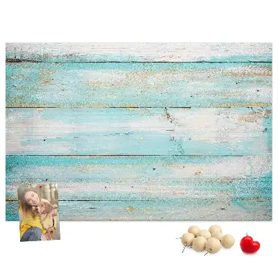 Tableau en liège déco Planches bleues