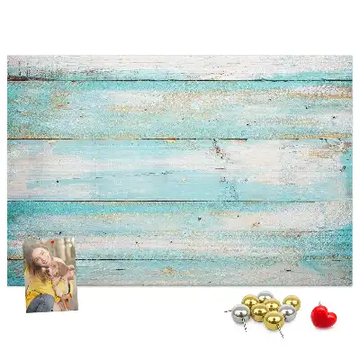 Tableau en liège déco Planches bleues
