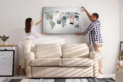 Tableau d’affichage en liège Carte schématique du globe