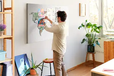 Tableau d’affichage en liège Carte schématique du globe