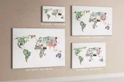 Tableau d’affichage en liège Carte schématique du globe