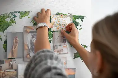 Tableau d’affichage en liège Carte forêt verte