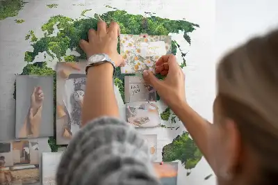 Tableau d’affichage en liège Carte forêt verte