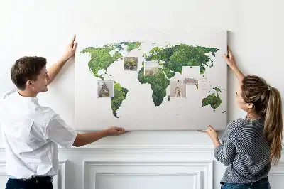Tableau d’affichage en liège Carte forêt verte