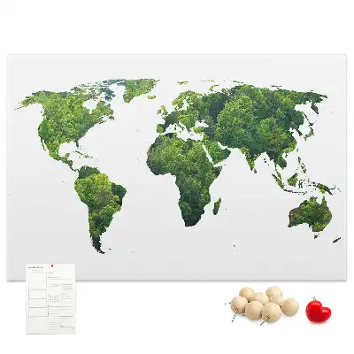 Tableau d’affichage en liège Carte forêt verte