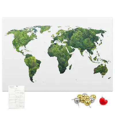 Tableau d’affichage en liège Carte forêt verte