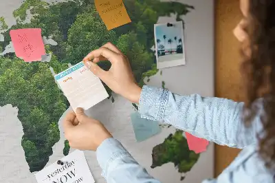 Tableau d’affichage en liège Carte forêt verte