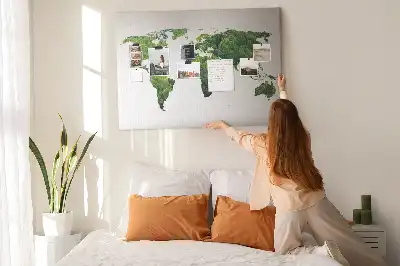 Tableau d’affichage en liège Carte forêt verte