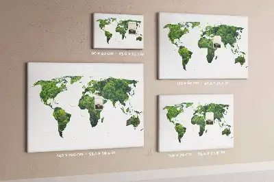Tableau d’affichage en liège Carte forêt verte