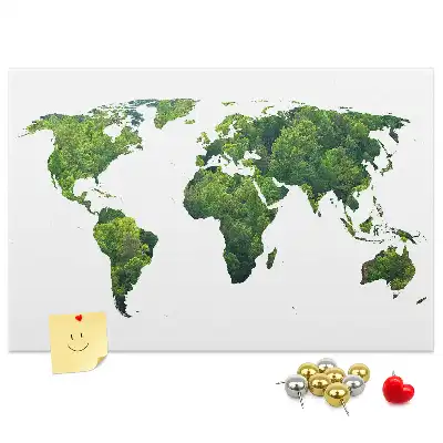 Tableau d’affichage en liège Carte forêt verte