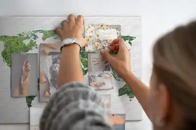 Tableau d’affichage en liège Carte forêt verte