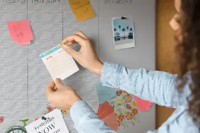 Tableau de liège Calendrier hebdomadaire mural
