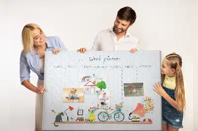 Tableau de liège Calendrier hebdomadaire mural