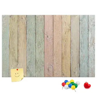 Tableau d’affichage en liège Planches colorées