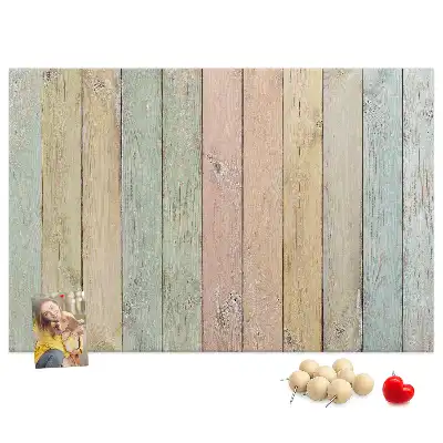Tableau d’affichage en liège Planches colorées