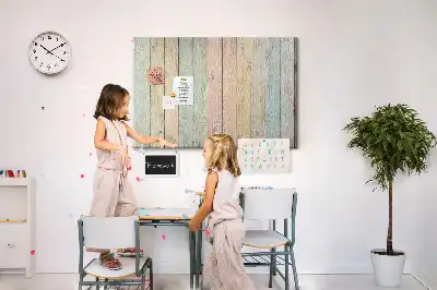 Tableau d’affichage en liège Planches colorées