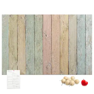 Tableau d’affichage en liège Planches colorées
