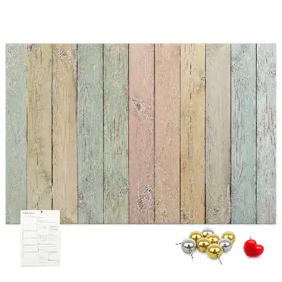 Tableau d’affichage en liège Planches colorées