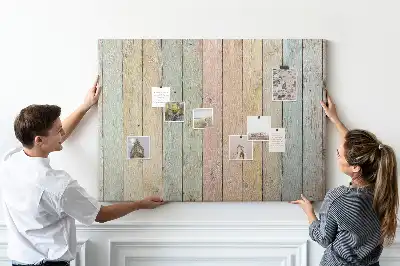 Tableau d’affichage en liège Planches colorées