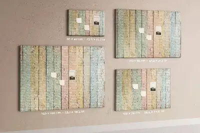 Tableau d’affichage en liège Planches colorées