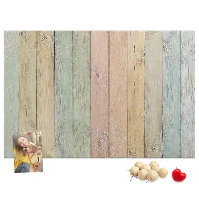Tableau d’affichage en liège Planches colorées