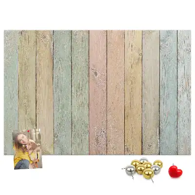 Tableau d’affichage en liège Planches colorées