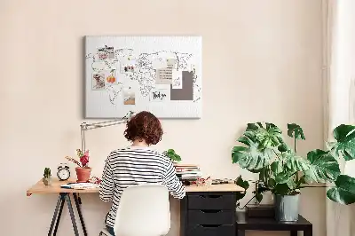 Tableau d’affichage en liège Citation de voyageur vagabond