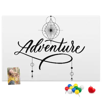 Tableau en liège déco Motif de voyage adventure