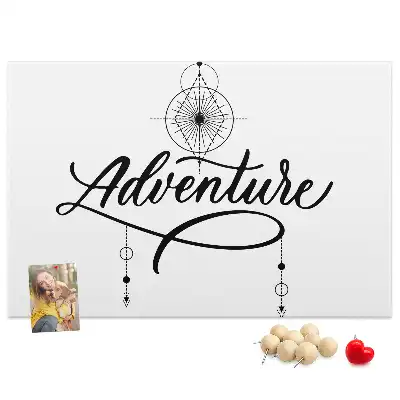 Tableau en liège déco Motif de voyage adventure