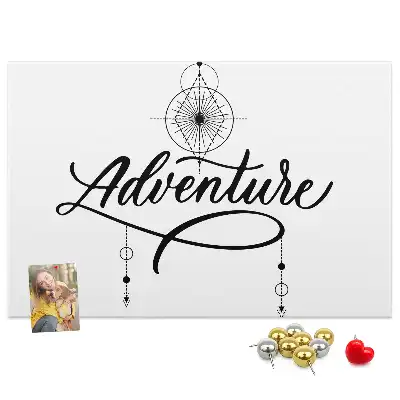 Tableau en liège déco Motif de voyage adventure