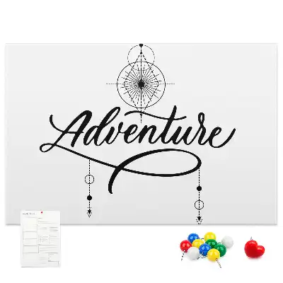 Tableau en liège déco Motif de voyage adventure